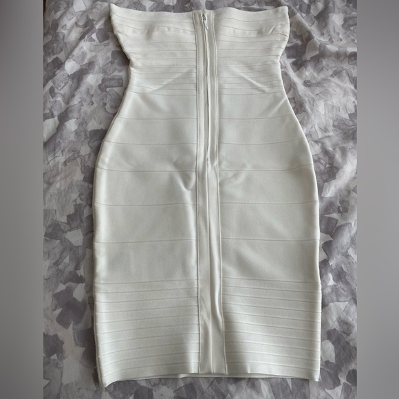 Women’s Medium Strapless White Dress - Picture 3 of 8